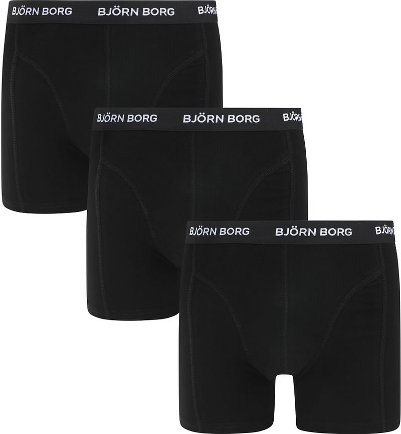 Björn Borg Boxers Cotton Stretch Boxers 3Pack Zwart
