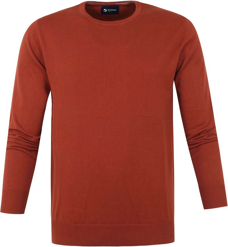 Suitable Respect Pull Oini Col Rond Rouille Marron taille L