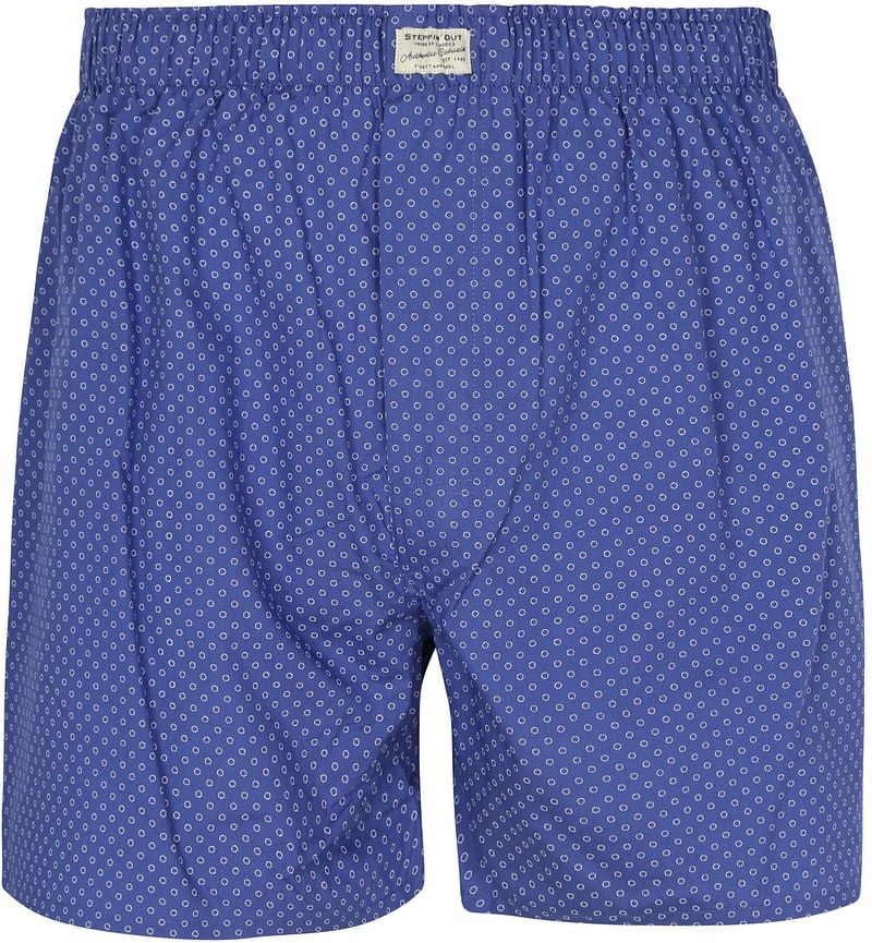 Steppin' Out Boxershort Geoprint Blauw
