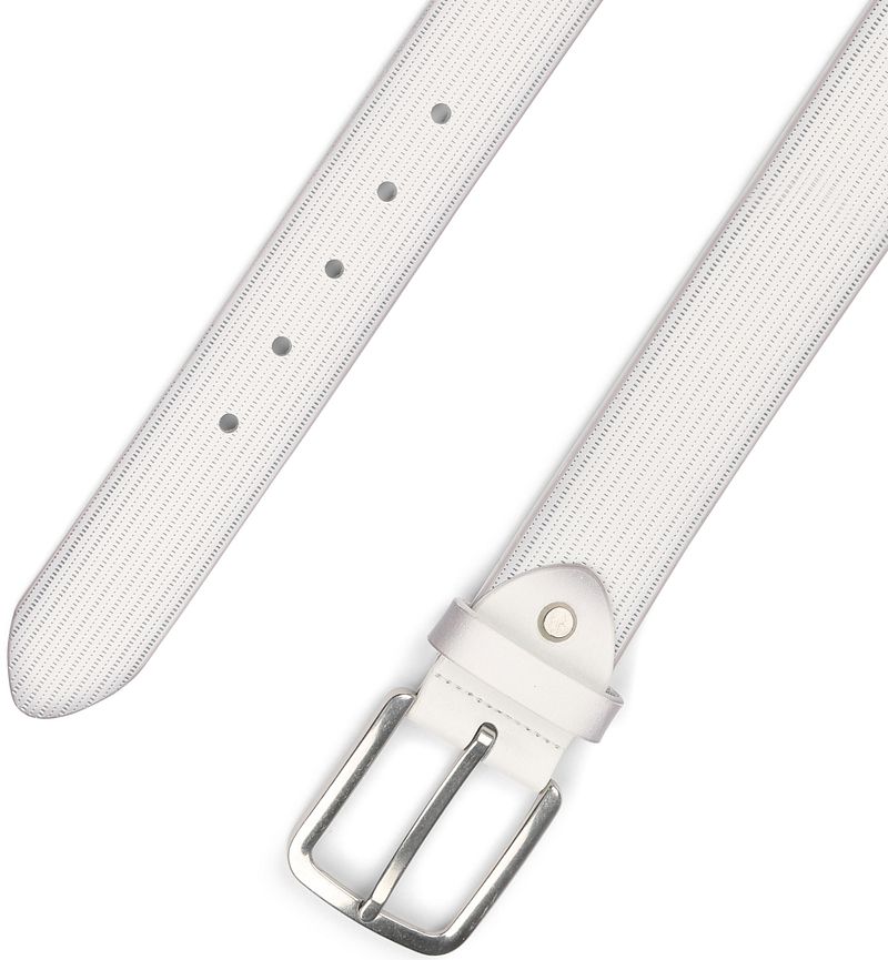Suitable Ledergürtel Struktur Leder Weiß - Größe 105 günstig online kaufen
