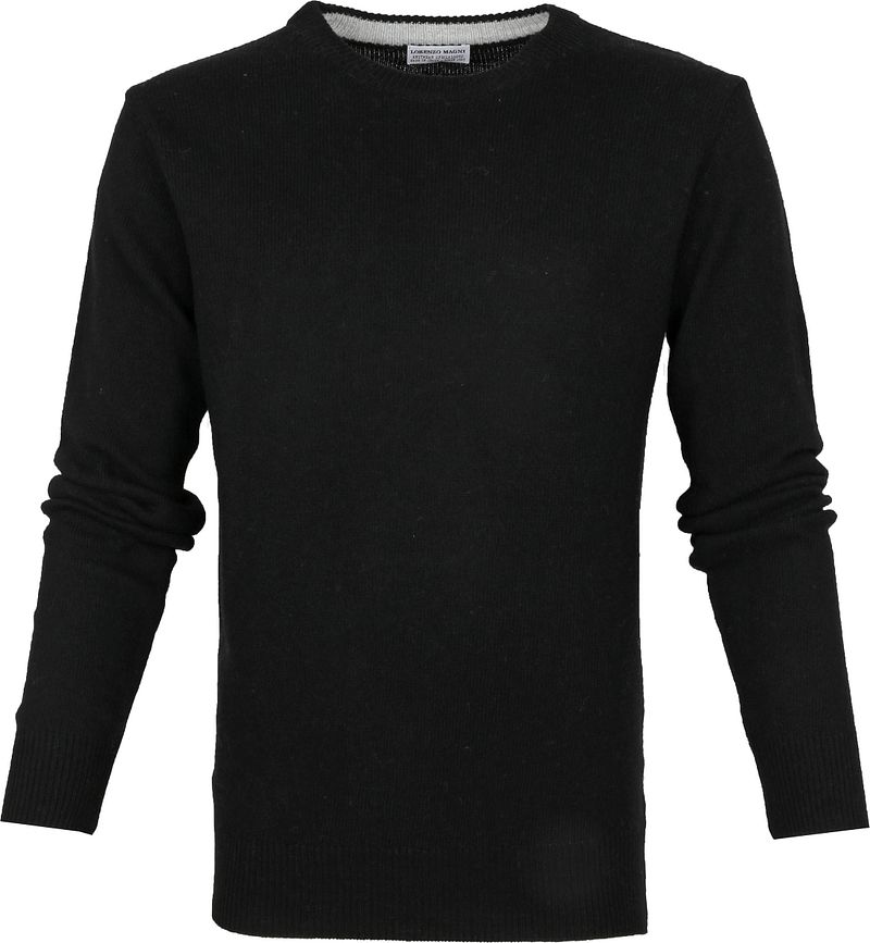 Suitable Pull Agneline 7 fils Col Rond  Noir taille L