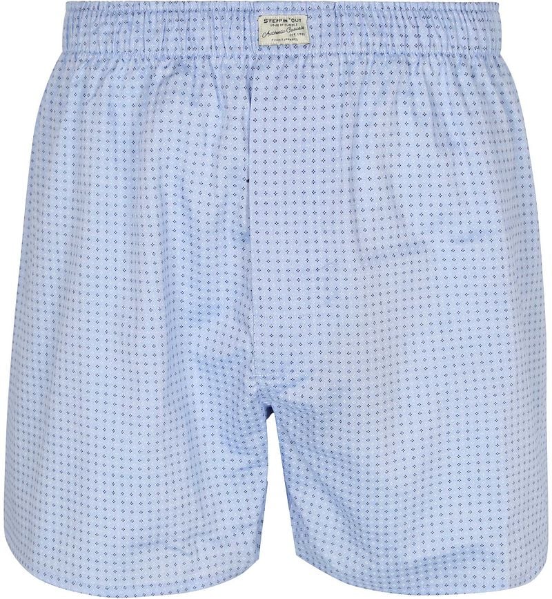 Steppin' Out Boxershorts Oxford Hellblau   - Größe S günstig online kaufen