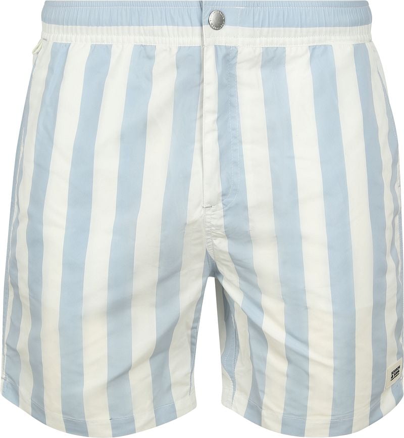 Scotch & Soda Badeshorts Streifen Hellblau - Größe M günstig online kaufen