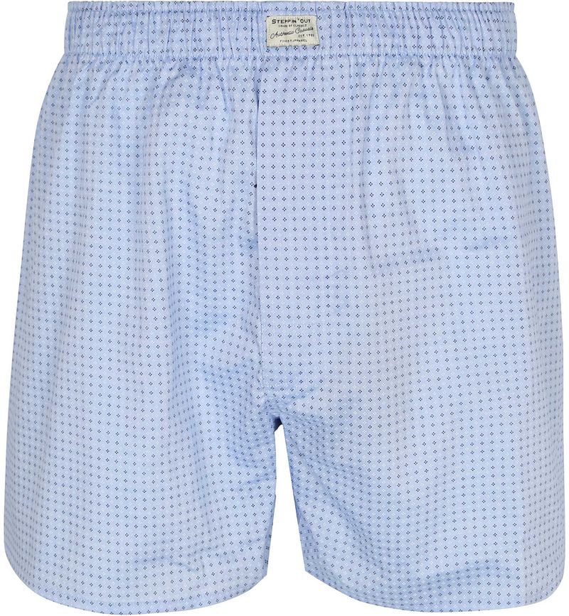 Steppin' Out Boxershort Oxford Licht Blauw