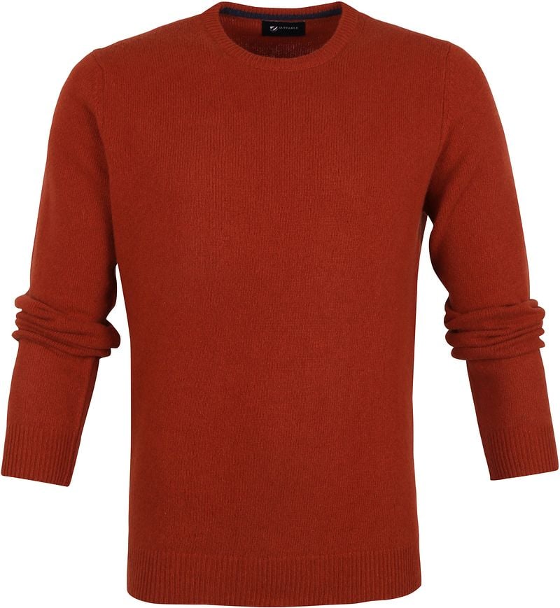 Suitable Pull Agneline Col Rond Brique Orange taille M