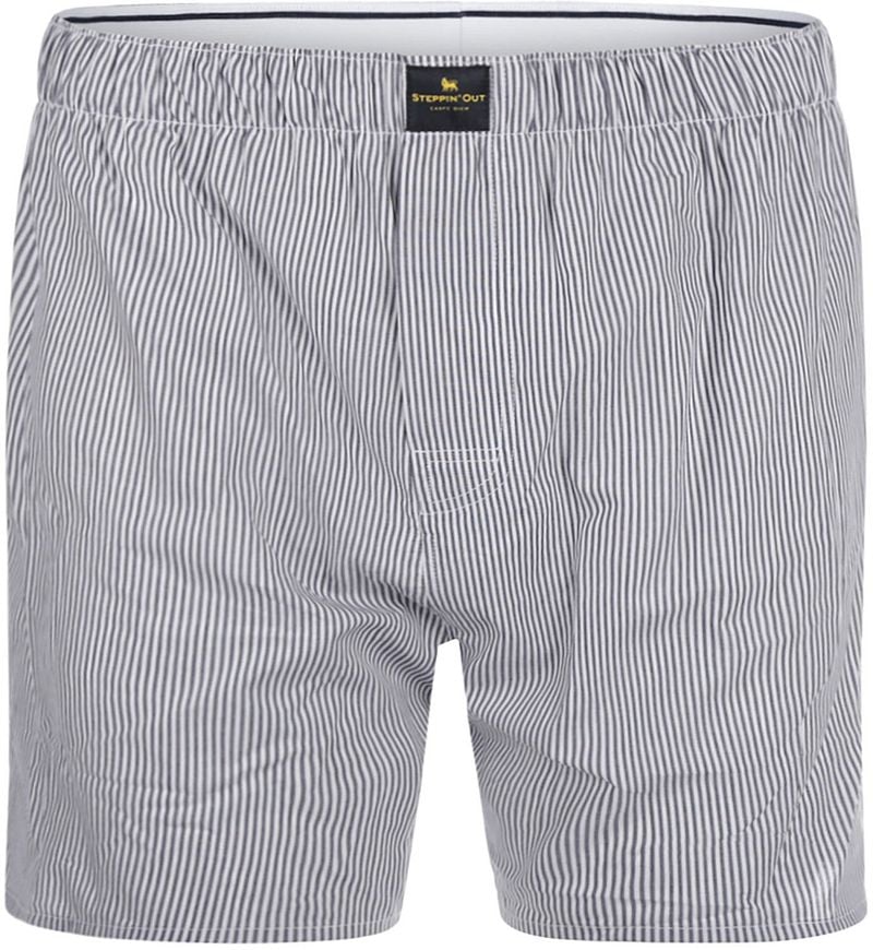 Steppin' Out Boxershort Oxford Streep Navy