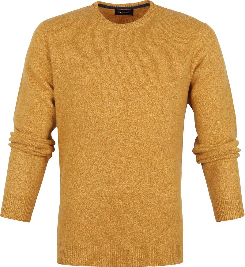 Suitable Pull Agneline Col Rond Ocre Jaune taille L