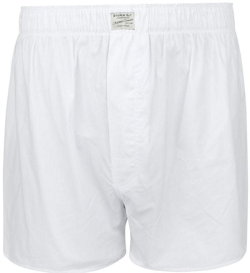 Steppin' Out Boxershort Solid Poplin Wit