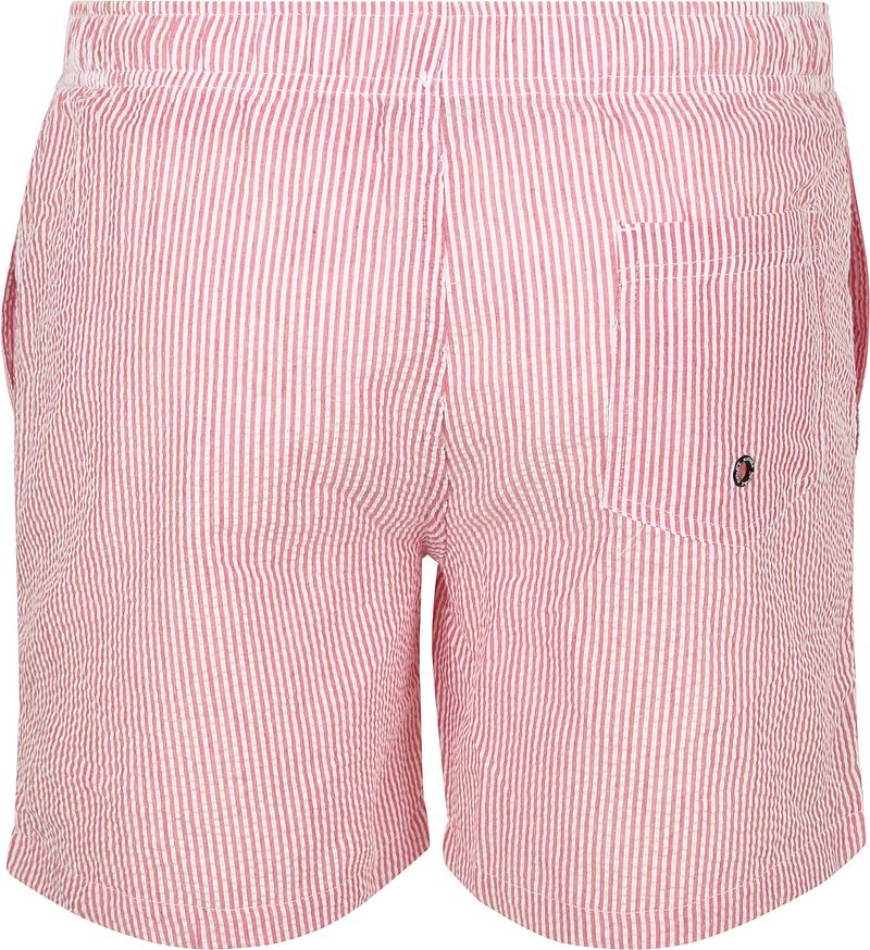 Suitable Zwembroek Stripe Seersucker Rood