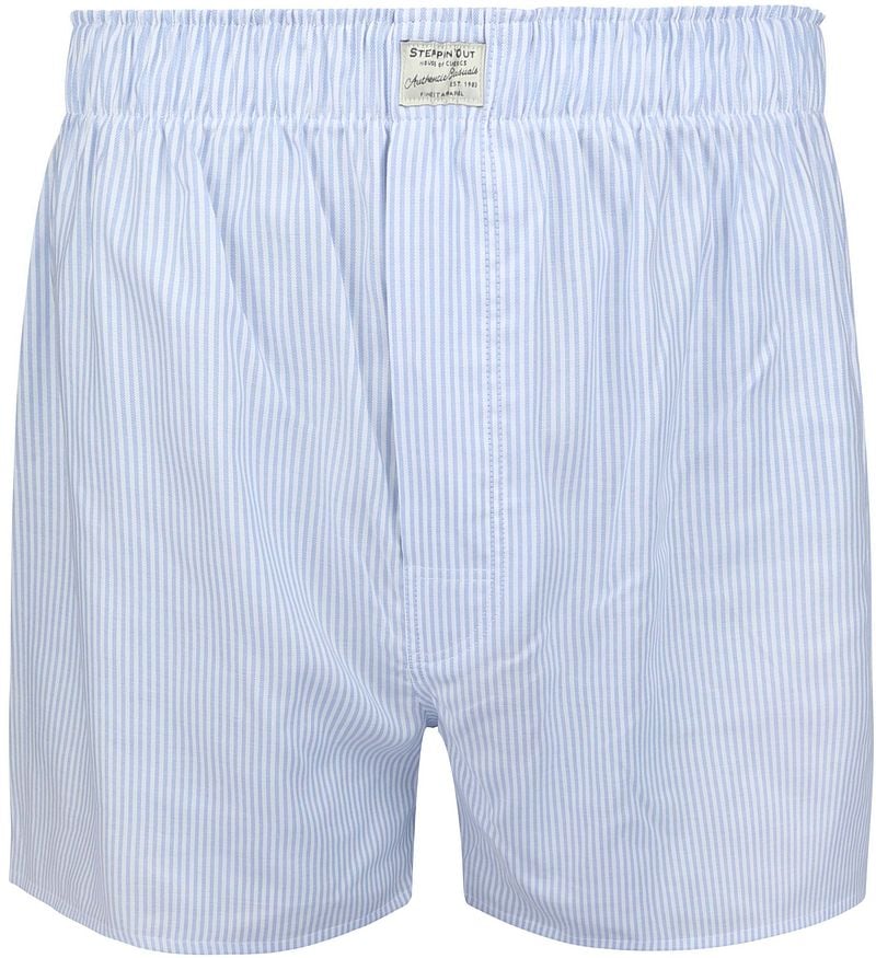 Steppin' Out Boxershort Striped Oxford Blau - Größe XXL günstig online kaufen