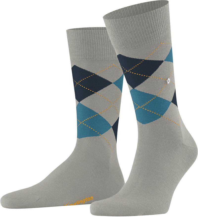 Burlington Chaussettes Edinburgh Laine 3774 Multicoloré Gris taille 40-46