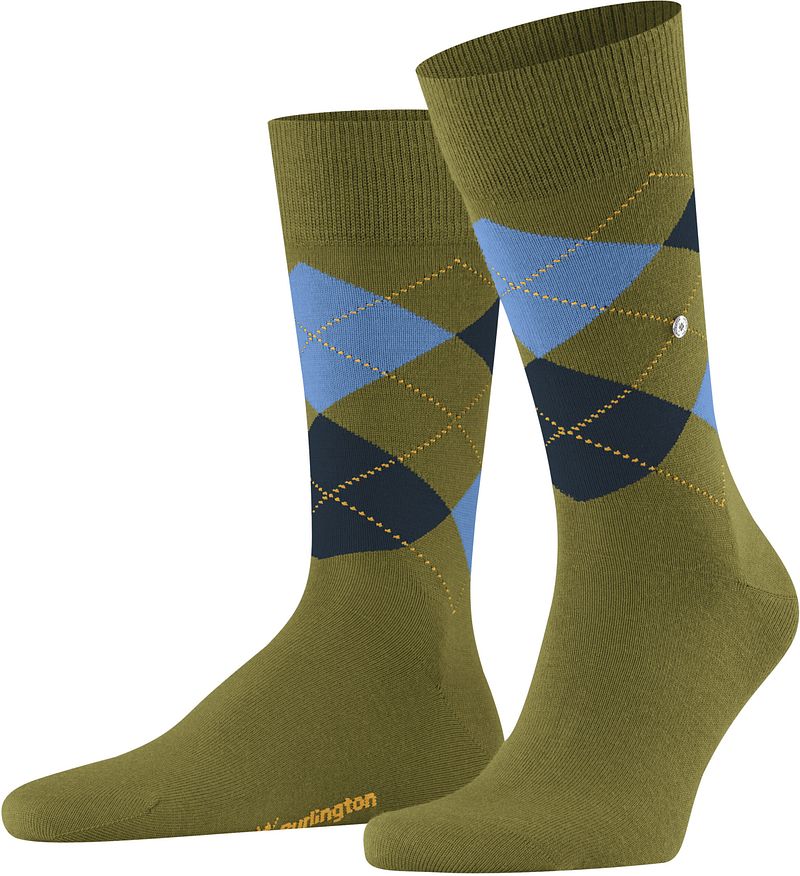 Burlington Chaussettes Laine Edinburgh 7186 Multicoloré Vert taille 40-46