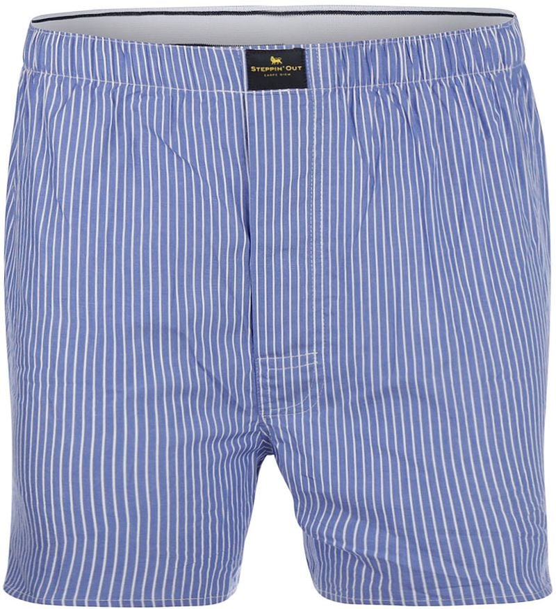 Steppin' Out Boxershort Poplin Streifen Blau - Größe S günstig online kaufen