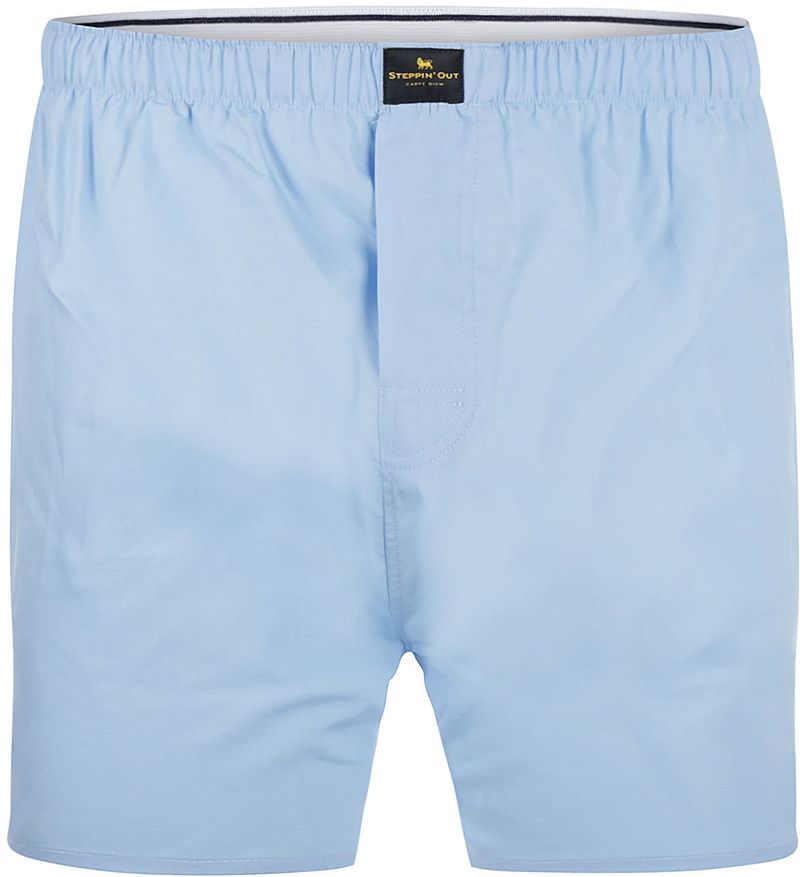 Steppin' Out Boxershorts Popeline Blau - Größe S günstig online kaufen