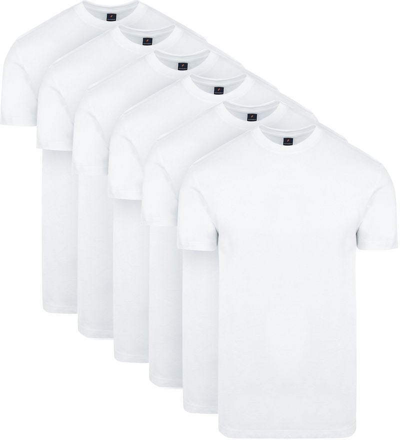 Suitable Obra T-Shirt Hoher Rundhalsausschnitt Weiß 6-Pack - Größe XXL günstig online kaufen