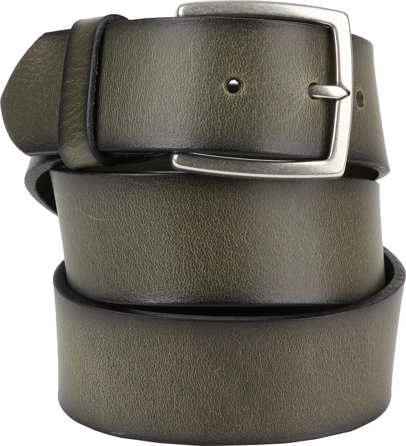 Suitable Ceinture en cuir vert délavé  Vert foncé Vert taille 95