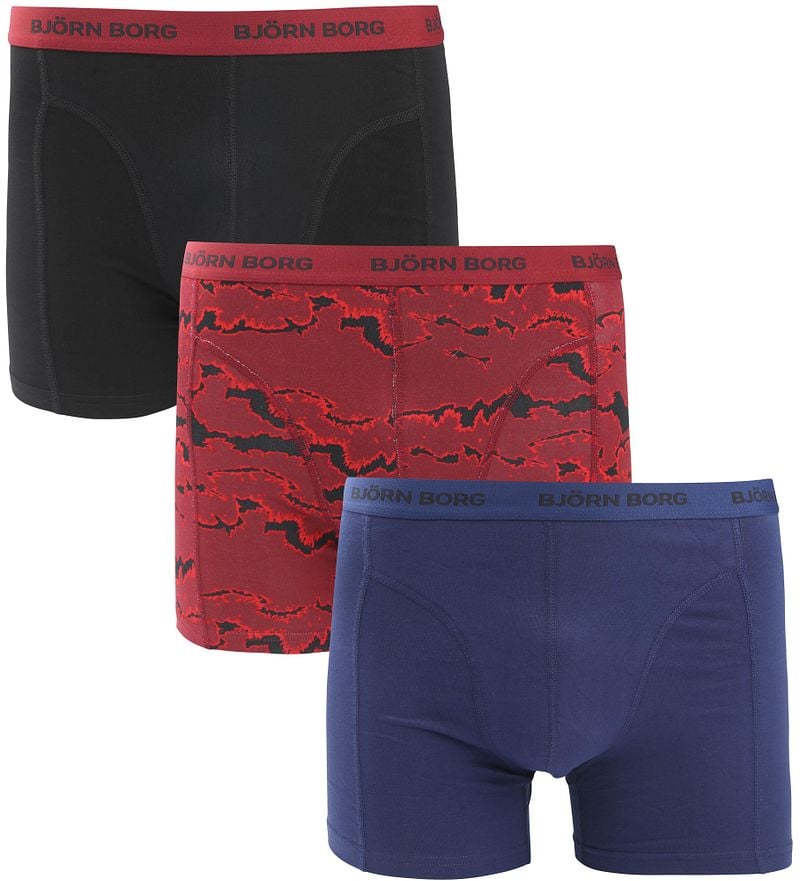 Bjorn Borg Boxers 3Pack Stretch Blau Rot - Größe S günstig online kaufen