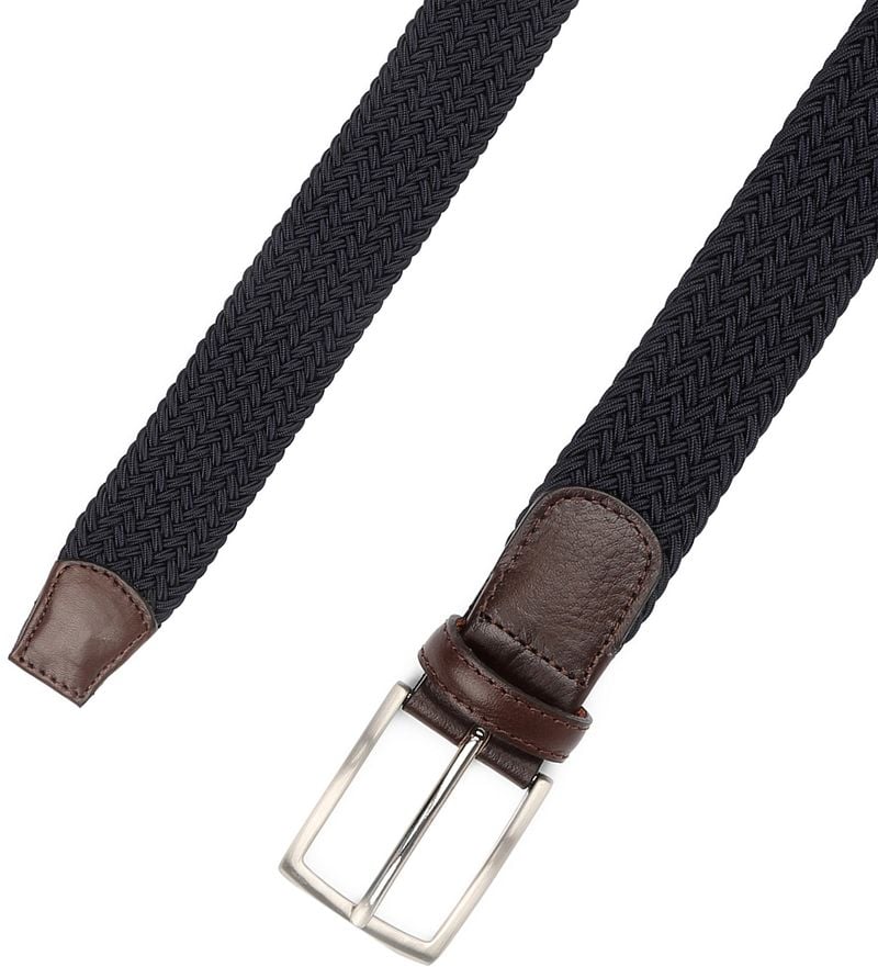 Profuomo Geflochtener Gürtel Navy - Größe 95 günstig online kaufen