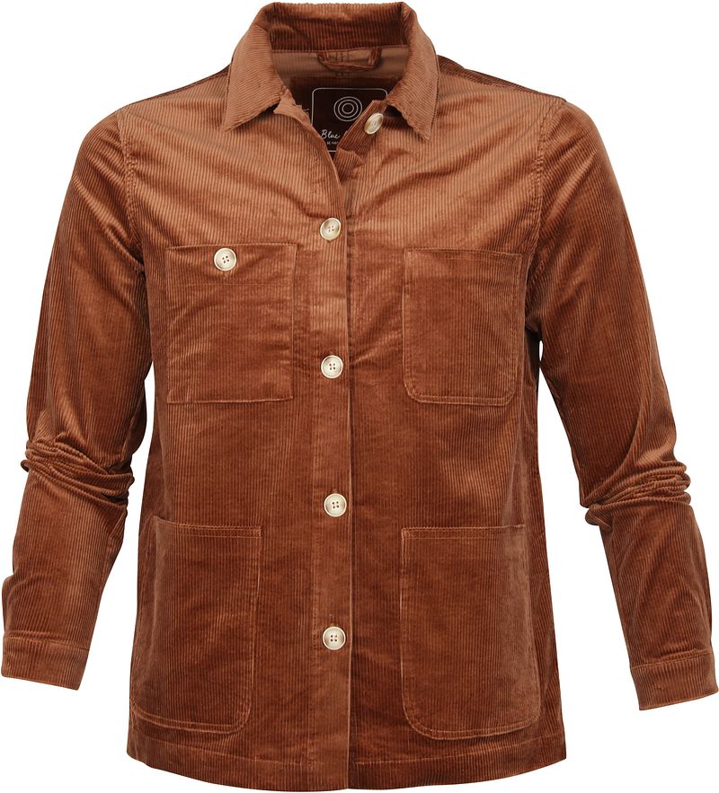 Blue Industry Surchemise Velours Côtelé Marron Cognac taille S