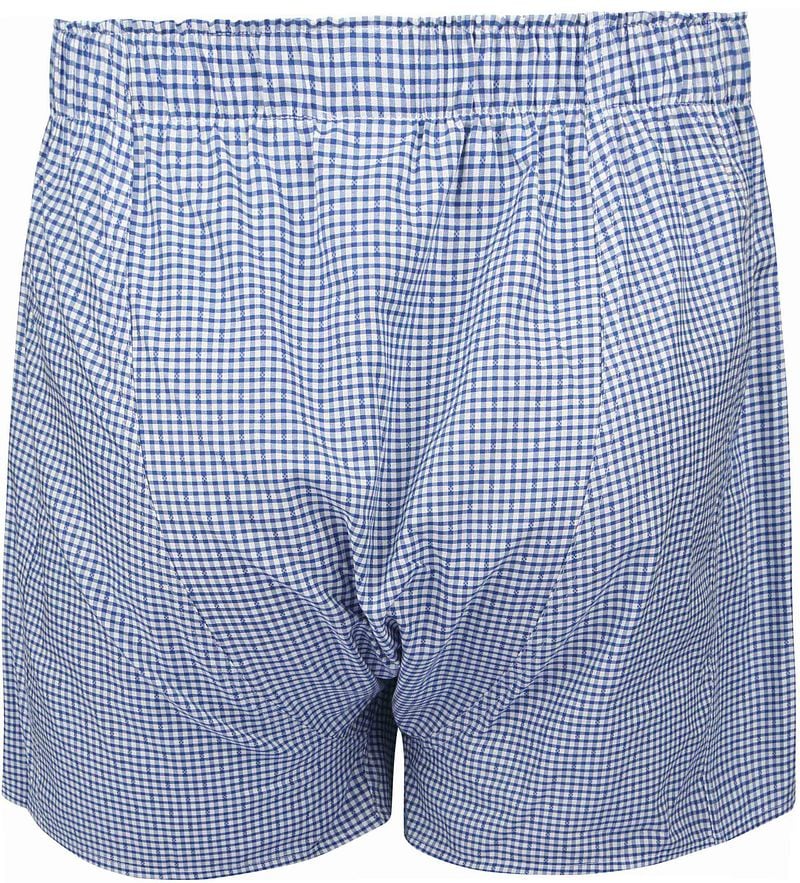 Steppin' Out Boxershort Dobby Kariert Blau - Größe M günstig online kaufen