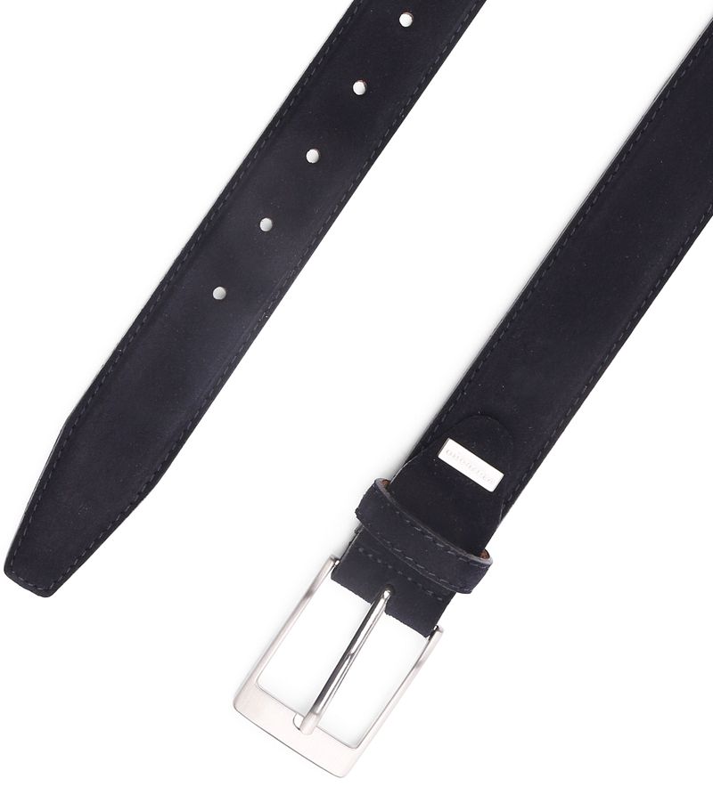 Profuomo Wildleder Dunkelblau Gürtel  - Größe 100 günstig online kaufen