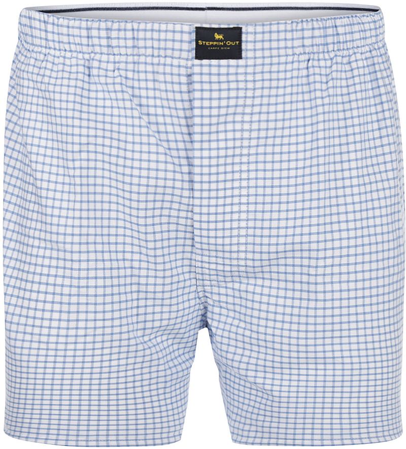 Steppin' Out Boxershort Oxford Karos Hellblau - Größe S günstig online kaufen