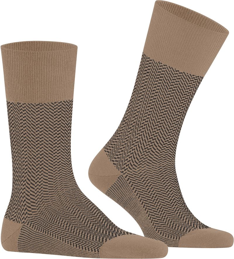 Falke Airport Herringstripe Socke Beige - Größe 43-46 günstig online kaufen