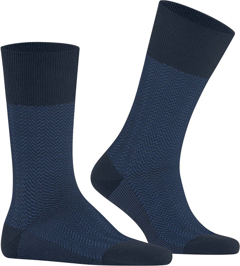 Falke Airport Herringstripe Socke Navy - Größe 39-42 günstig online kaufen