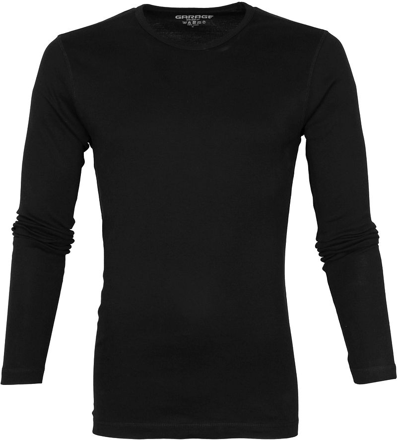 Garage Basic T-shirt Longsleeve Zwart