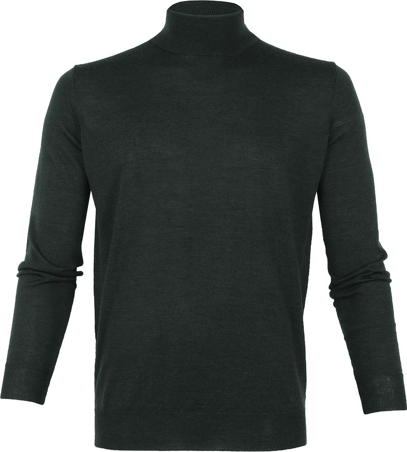 Suitable Pull Col Roulé Mérinos Foncé Vert Vert foncé taille L