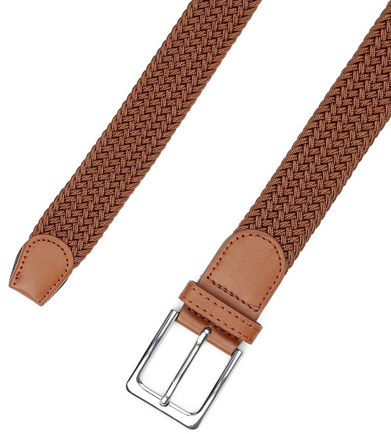 Suitable Geflochtener Gürtel Taupe Cognac - Größe 105 günstig online kaufen
