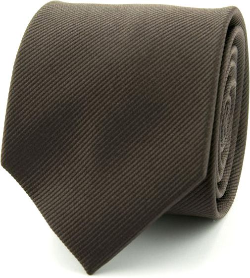Cravate Soie Uni F45  Marron