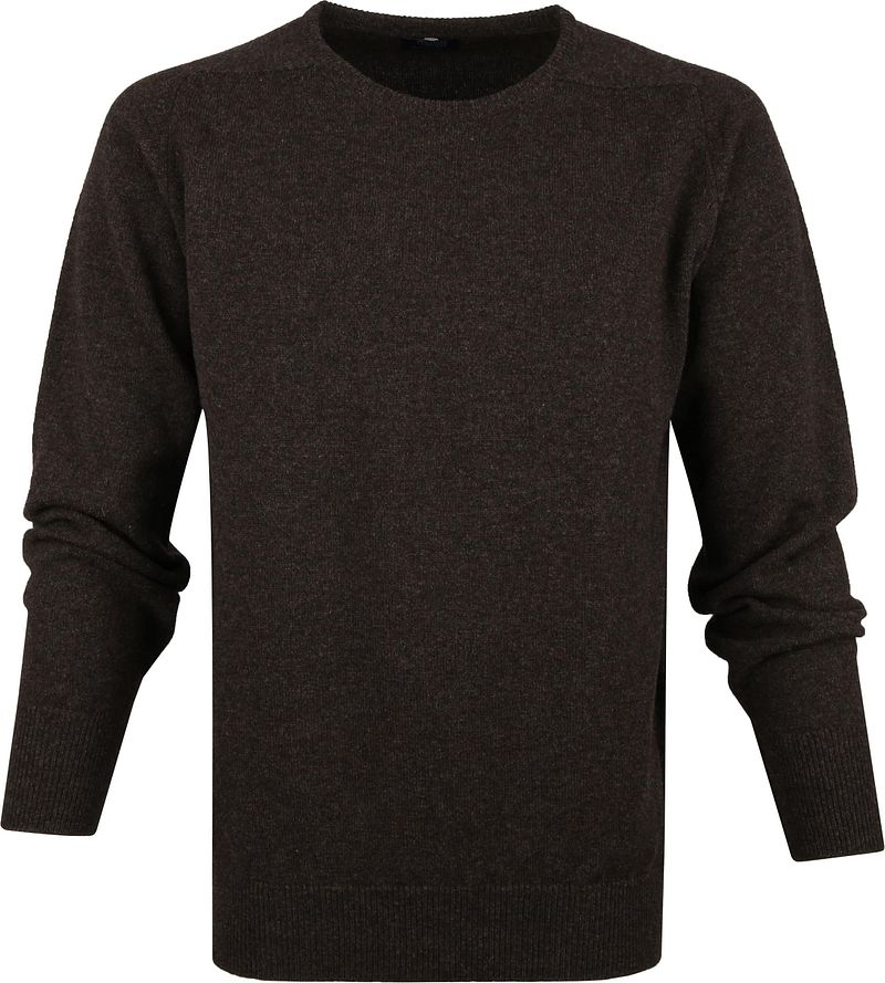 William Lockie Pull Agneline Foncé Marron taille L