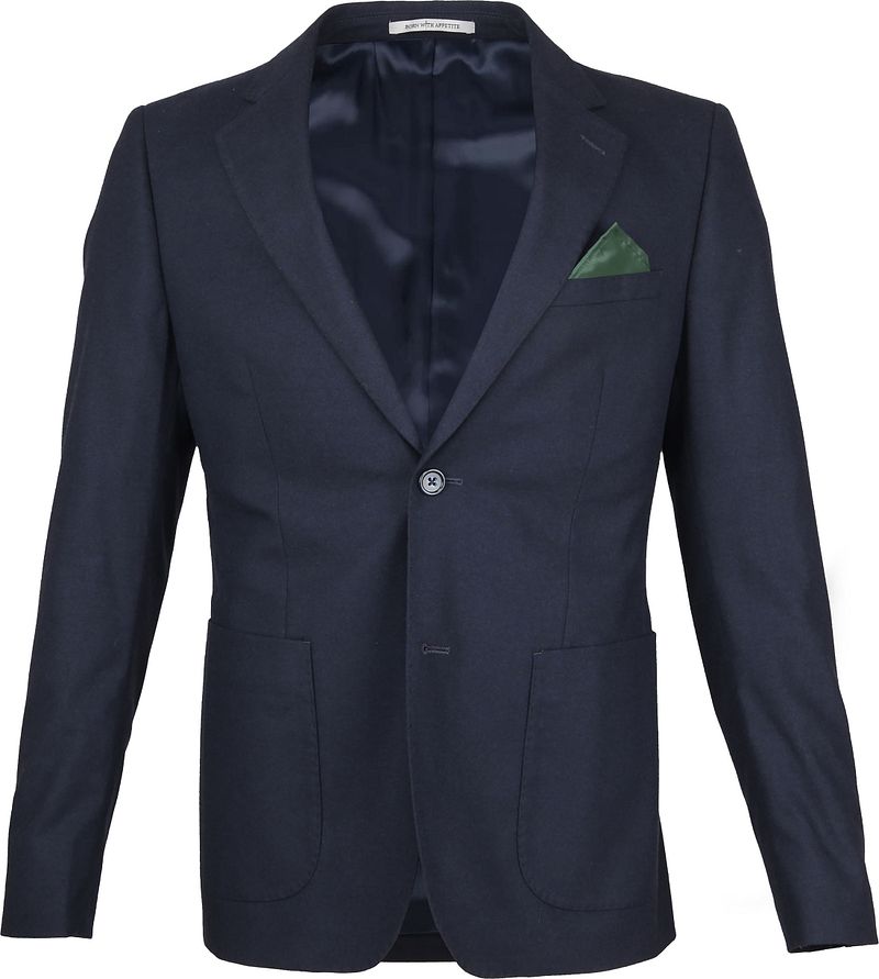 Suitable Veste de costume Flanelle Marine  Bleu foncé taille 50