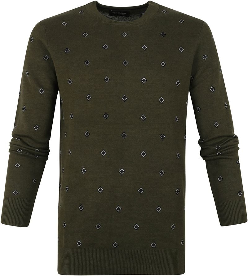 Scotch and Soda Pull-over Jacquard Foncé Vert Vert foncé taille S
