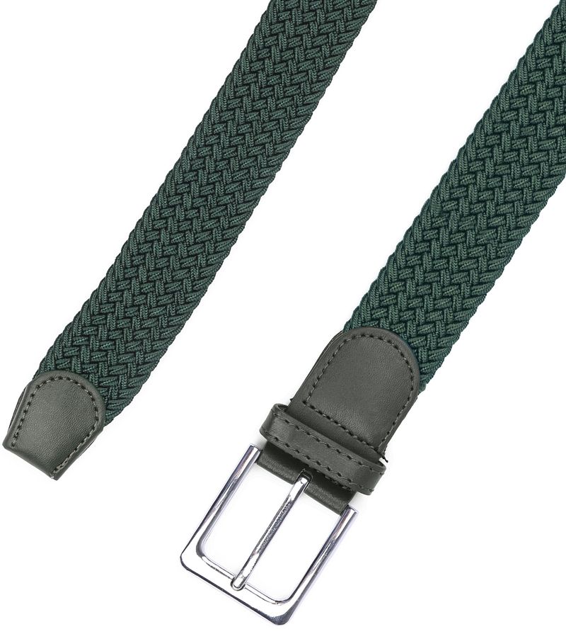 Suitable Geflochtener Gürtel Dunkelgrün - Größe 95 günstig online kaufen