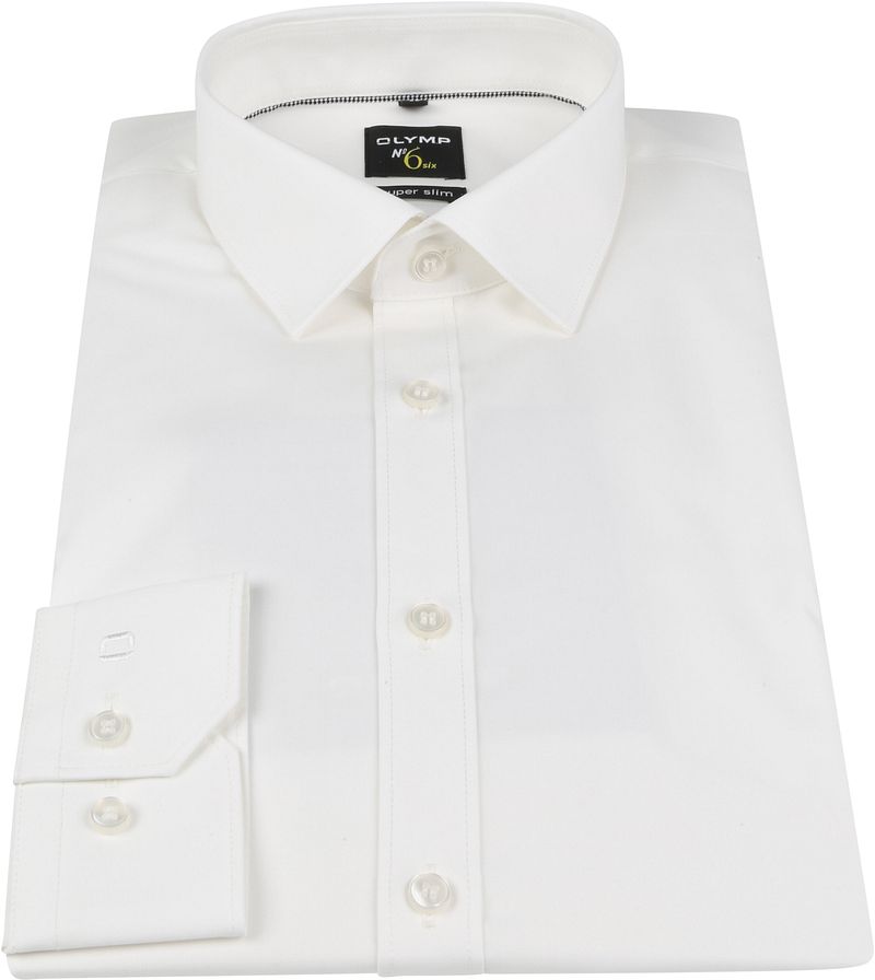 OLYMP No'6 six Hemd Skinny Fit Off-White - Größe 44 günstig online kaufen