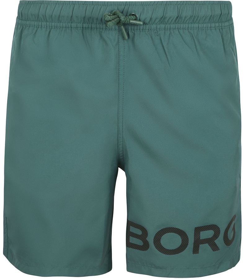 Bjorn Borg Badeshorts Logo Dunkelgrün - Größe M günstig online kaufen