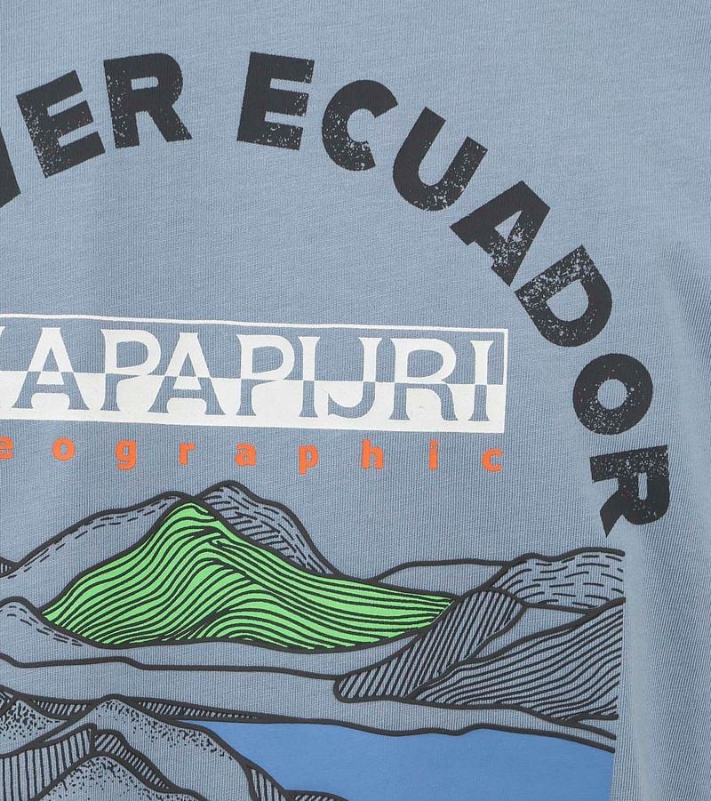 Napapijri Sangay T-shirt Hellblau - Größe L günstig online kaufen