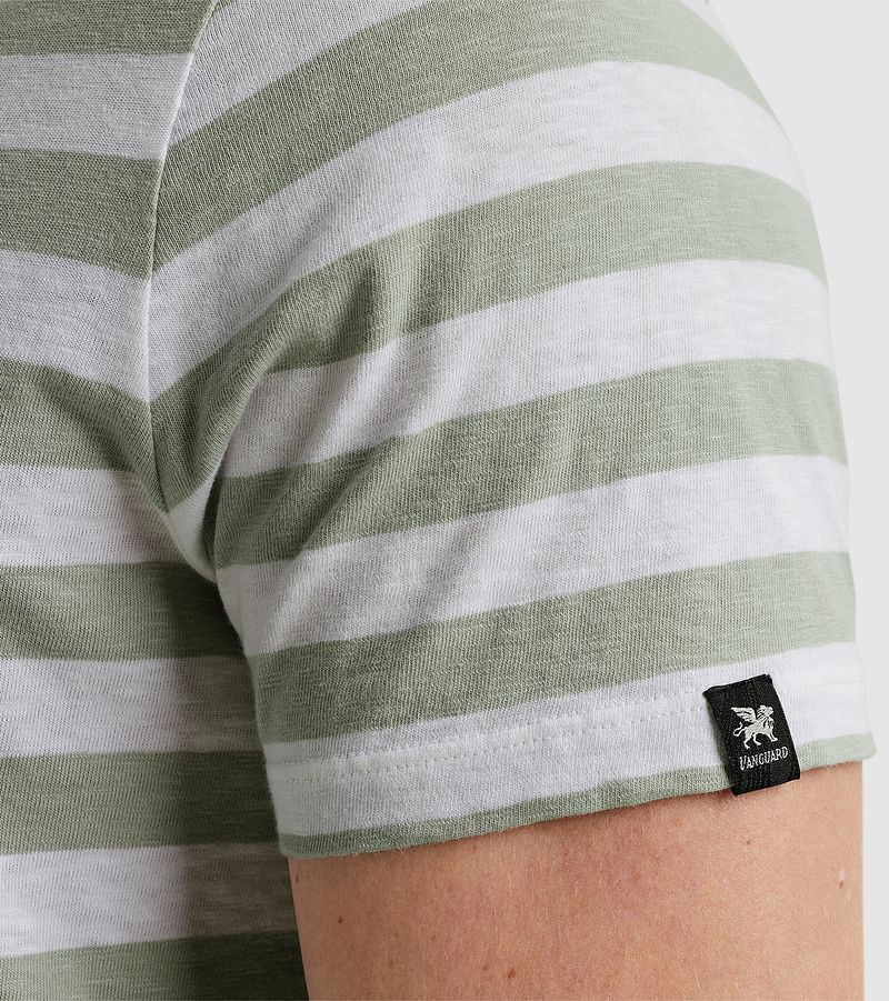 Vanguard T-Shirt Strepen Groen