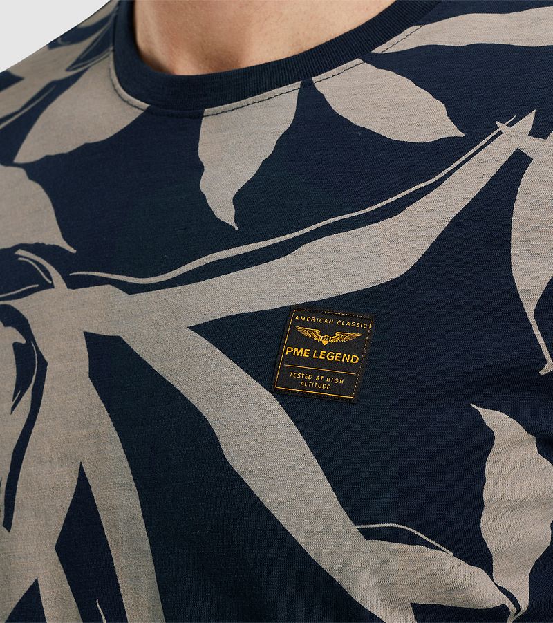 PME Legend Jersey Slub T-Shirt Print Navy