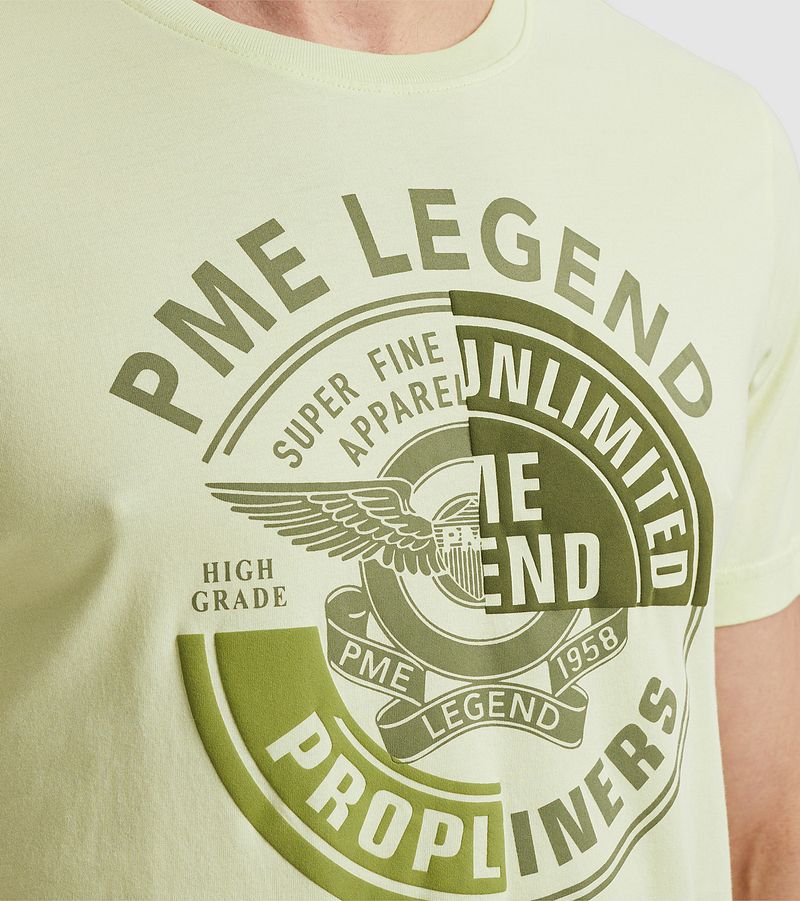 PME Legend Single Jersey T-Shirt Print Yellow