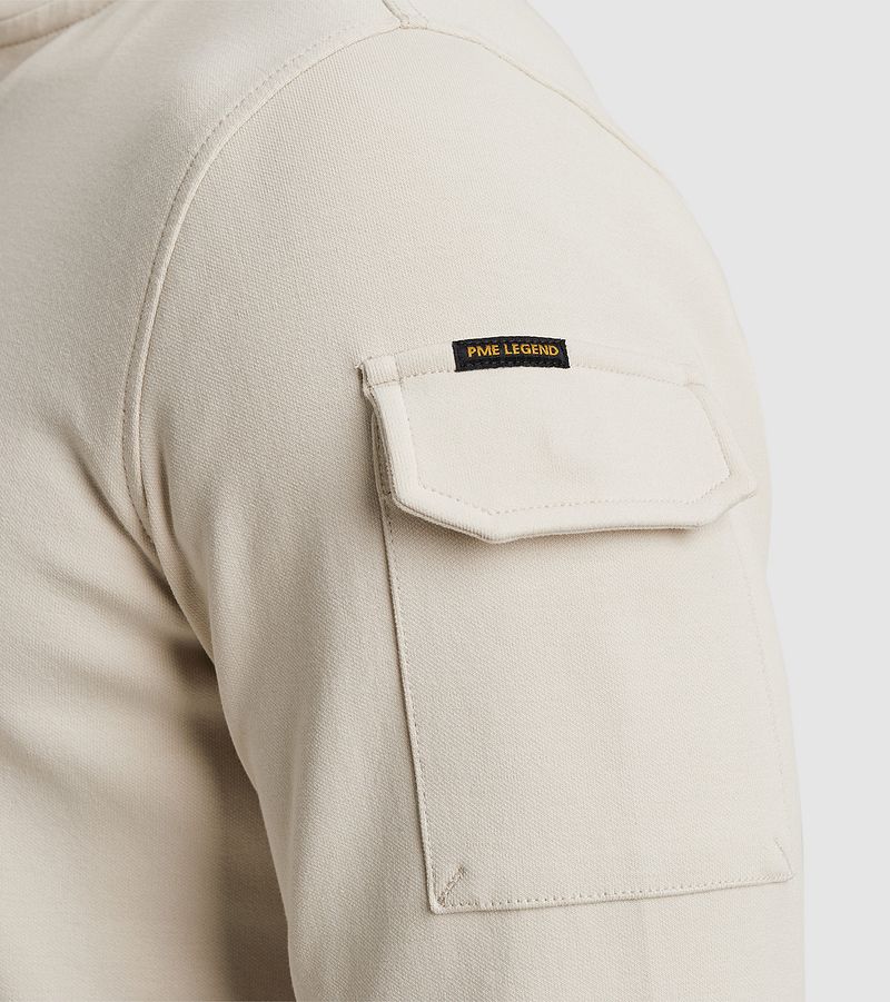 PME Legend Half Zip Trui Interlock Ecru