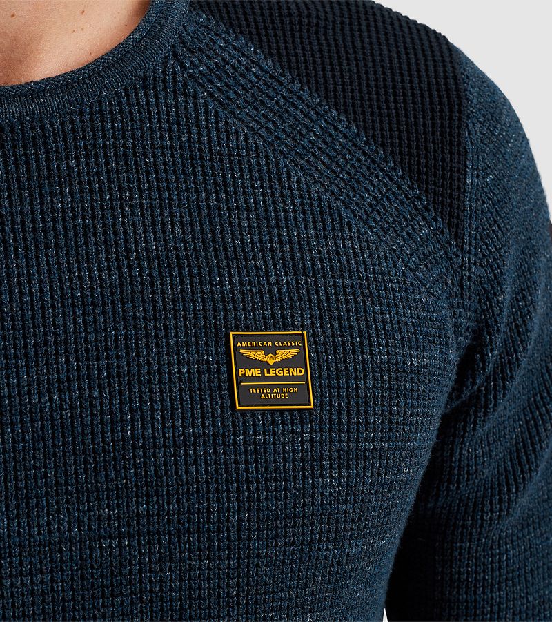 PME Legend Trui Rib Melange Navy