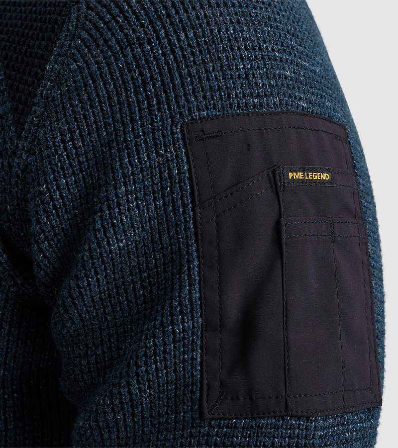 PME Legend Trui Rib Melange Navy