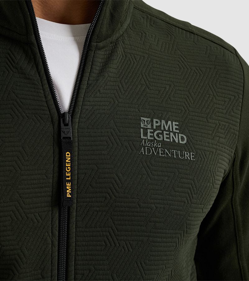 PME Legend Vest Jacquard Interlock Olijfgroen