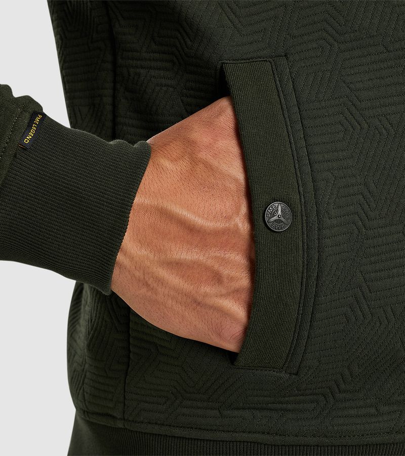 PME Legend Vest Jacquard Interlock Olijfgroen