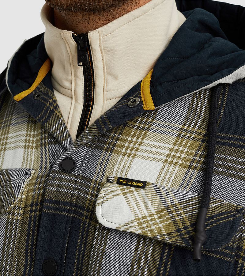 PME Legend Overshirt Ruiten Blauw Groen