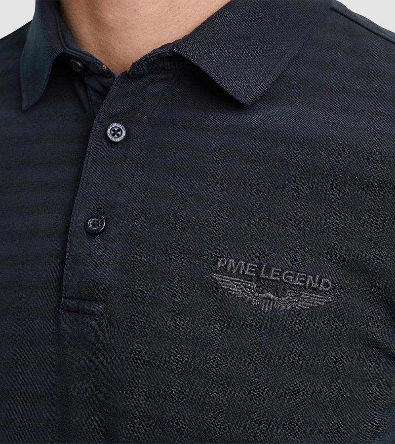 PME Legend Longsleeve Poloshirt Streep Navy