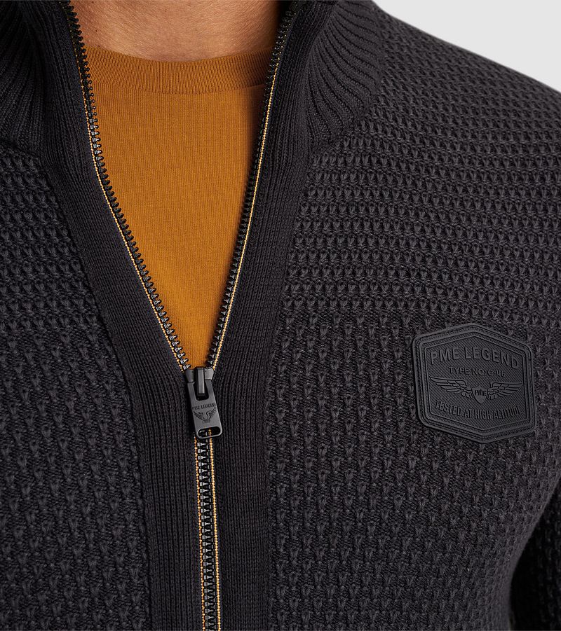 PME Legend Vest Knitted Structure Zwart